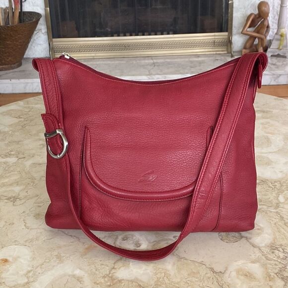 Stone Mountain Red Leather Shoulder Bag - Picture 4 of 15